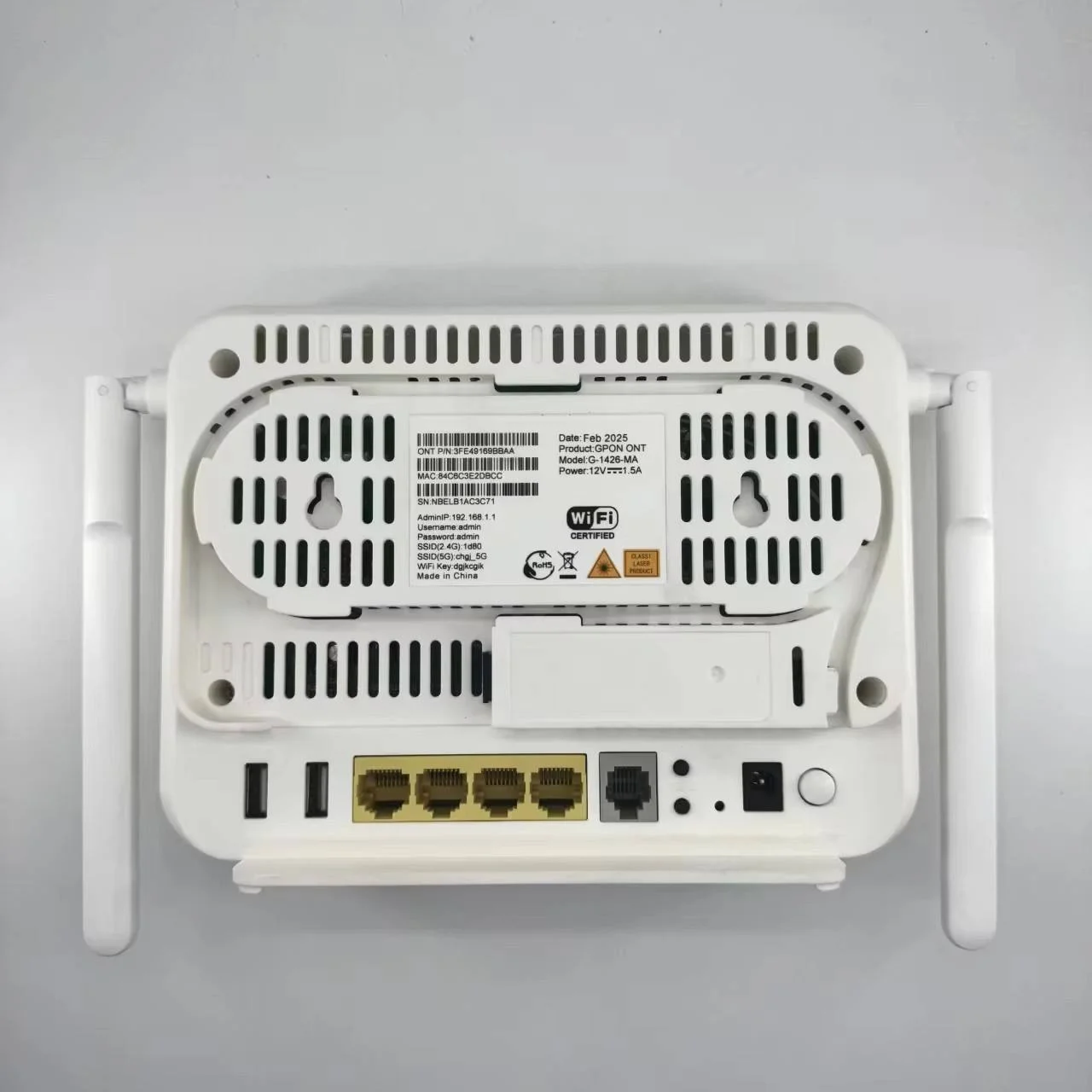 G-1426-MA All Brands WIFI6 GPON 4GE TEL Dual Band 2.4GHz 5GHz ONU ONT WIFI 6 G-1426-MA Fiber Optic Equipment XPON GPON Router-boxintelecom