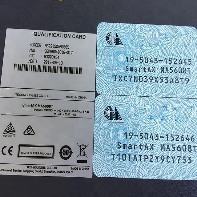 Network equipment SmartAX MA5608t 02120747 H831FCBB0-boxintelecom