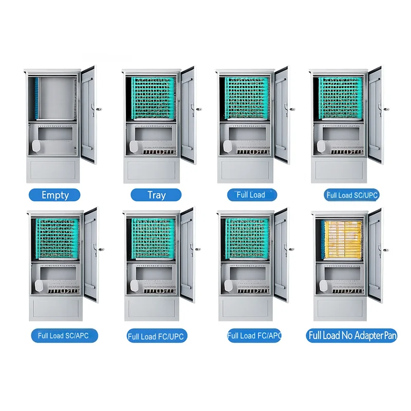 Fully Equipped 576/288 144 Core SC Optical Fiber Cable Distribution Box Outdoor Floor-Standing Wall-Mounted Equipment-boxintelecom