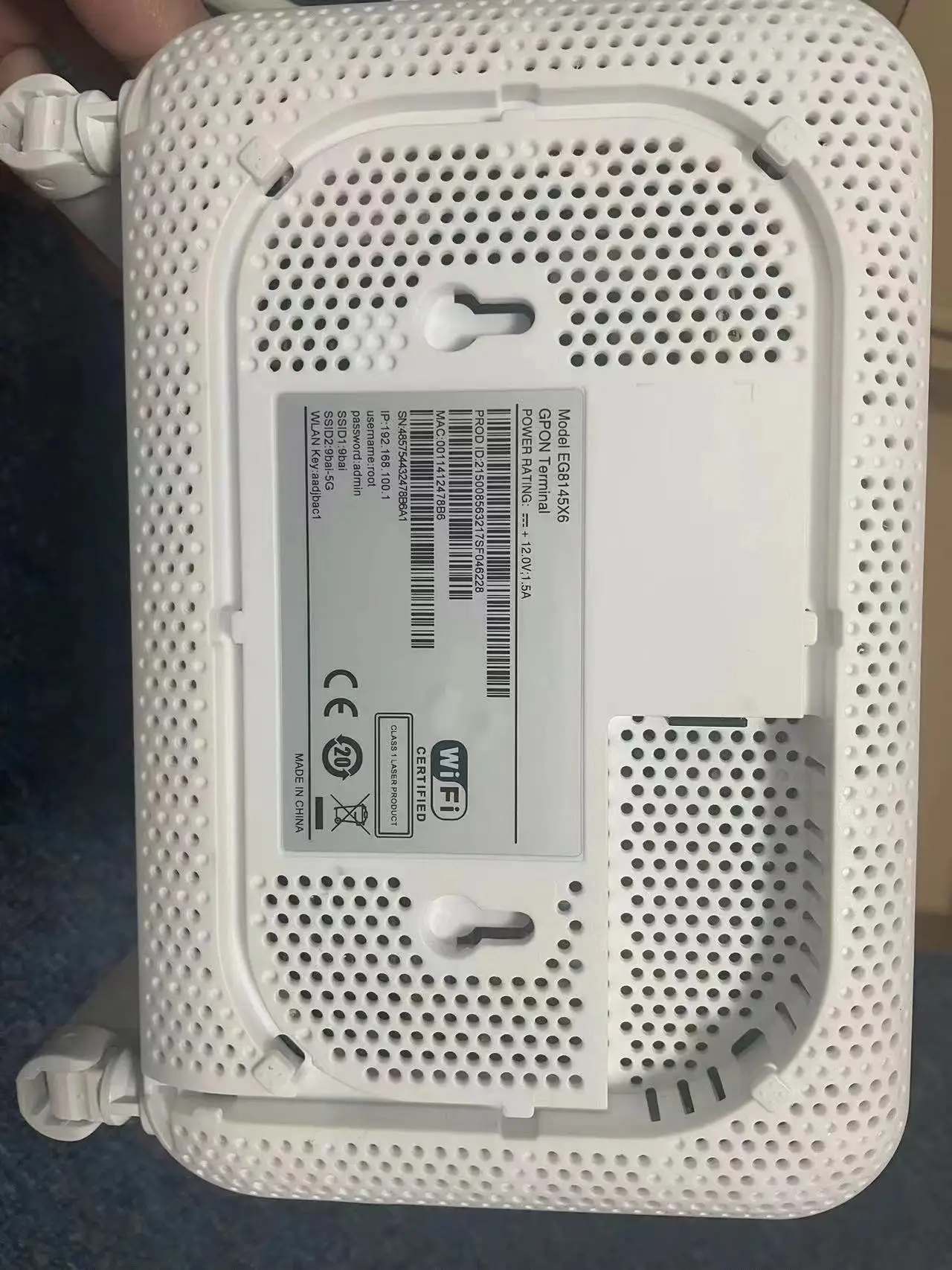 Gepon Olt HS8145X6 4GE 2.4G/5.8G WIFI6 5dBi Dual Band WIFI GEPON ONU XPON FTTH EG8145X6-boxintelecom