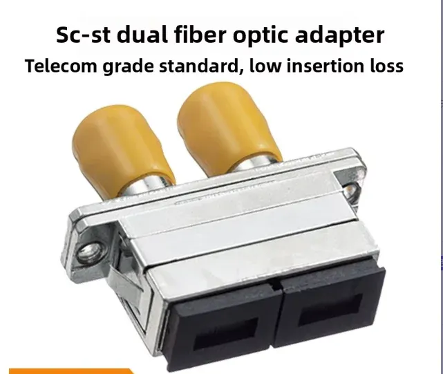 Telecom Grade Dual Core LC Connector Optical Sc-St Adapter Dual Metal Fiber Optic Flange f