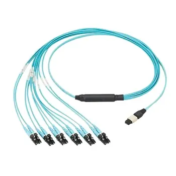 12-Fiber MTP OM3 OM4 Multimode 3mm LSZH Copper MPO/LC Female/Male Connector Fiber Optic Patch Cord