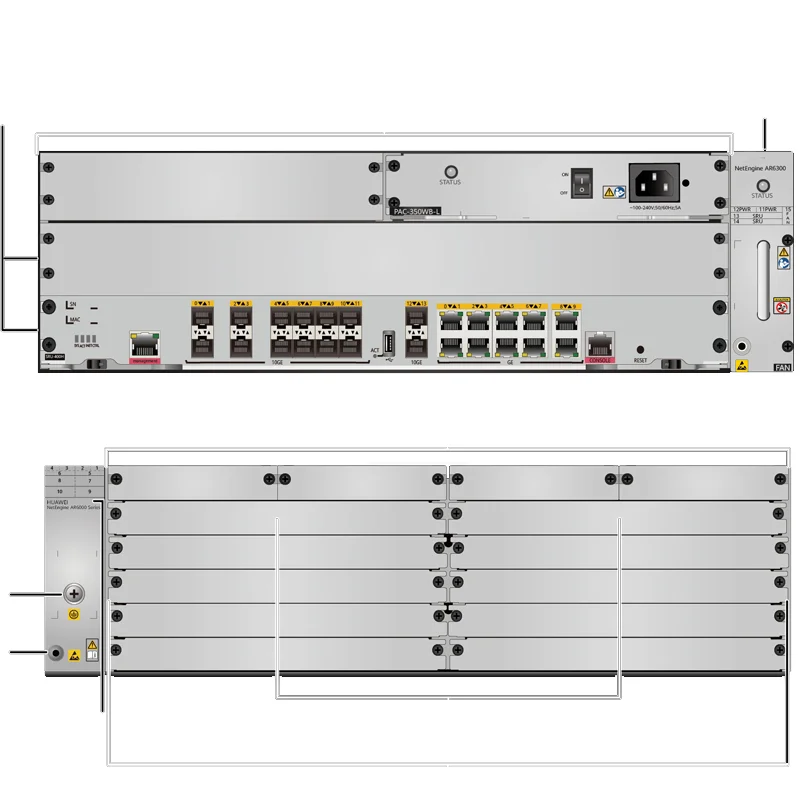 HW NetEngine AR6300 02115640 2*SRU 4*SIC 2*WSIC 4*XSIC slot, 2*power slot Enterprise Routers