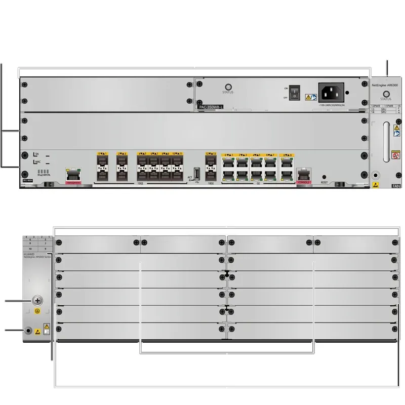 HW NetEngine AR6300 02115640 2*SRU 4*SIC 2*WSIC 4*XSIC slot, 2*power slot Enterprise Routers