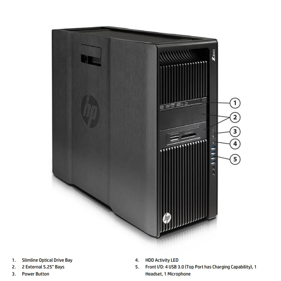 Original Hpe 4216 Graphics Tower HPE Z840 Intel Xeon Desktop Workstation Computer 1