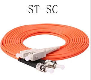 Telecom-Grade FC-ST Multimode Duplex Fiber Optic Patch Cable 50/125 OM2 Jumper Cord for Da