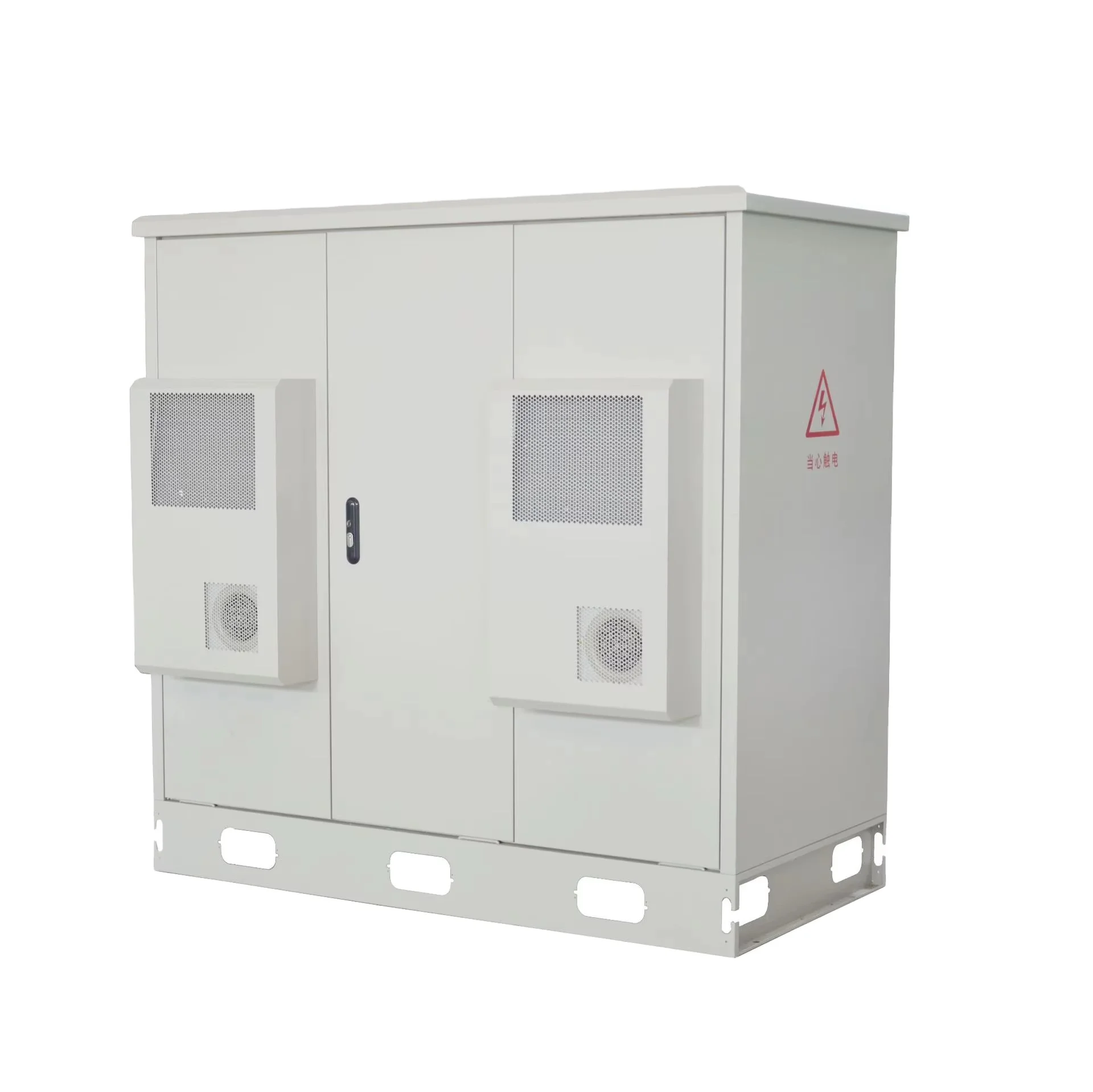 Outdoor 5G Base Station Cabinet 1.8 Meters Three-Room Integrated Stainless Steel Aluminum Electronic Instrument Shell IP65-boxintelecom