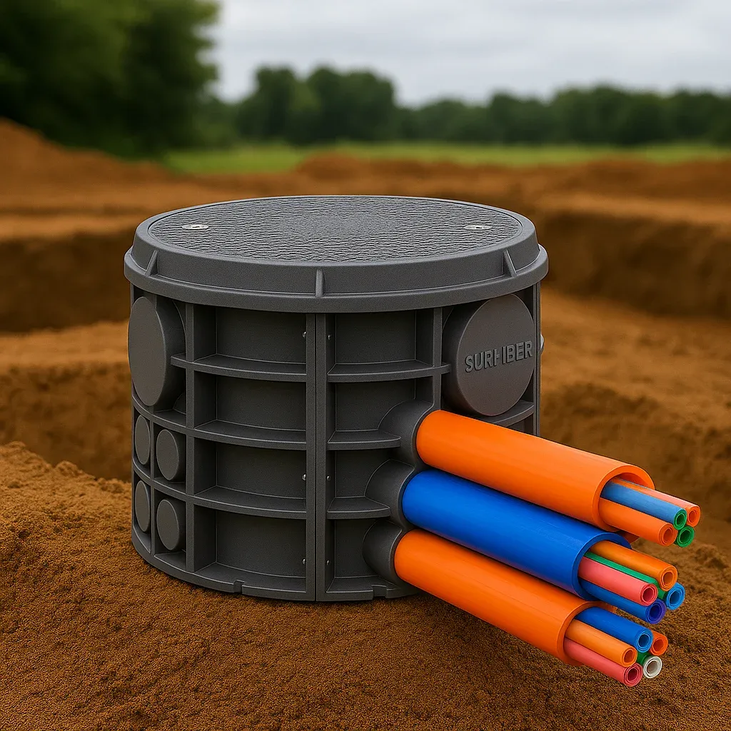 Round SMC Fiber Optic Manhole Chamber| Modular Underground Cable Access Box| EN124 Certifi