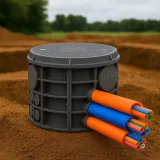 Round SMC Fiber Optic Manhole Chamber| Modular Underground Cable Access Box| EN124 Certifi