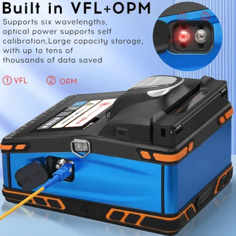 FTTH Fiber Optic Cable Fusion Splicer Optical Splicing Welder Machinefiber  Six Motorsfusi
