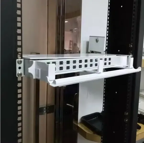 Rotary 24-Port Fiber Optic Patch Panel ODF Distribution Frame SC FC LC ST Connectors FTTH 
