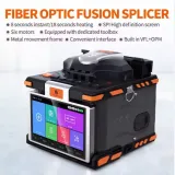 New Model Six Motors Splicing Machine Fiber Optic M5 Fusion Splicer with VFL OPM Functions