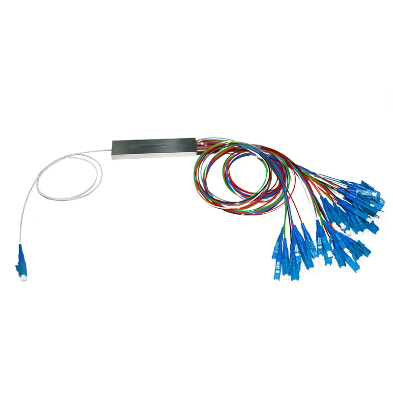 Steel Tube Type PLC SPLITTER 1x 32 Way Fiber Splitter with sc Upc Connector Fast Delivery