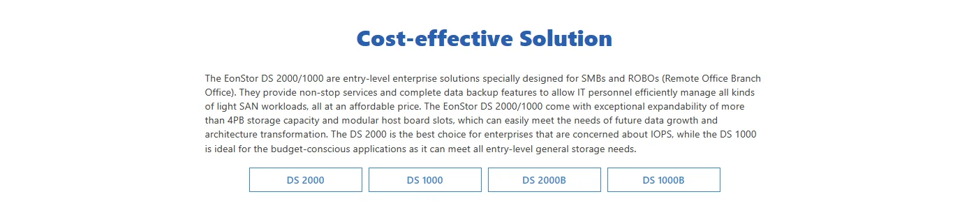 Infortrend Storage EonStor 1000 Serie DS 1012 Gen2/1016 Gen2/1024 Gen2/1024B Gen2 3