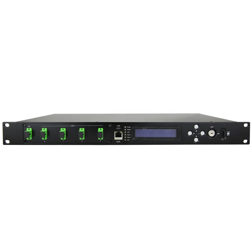 High Power Optical 1550nm CATV 1U EDFA 4 ports 19dBm~24dBm Fiber Amplifier-boxintelecom