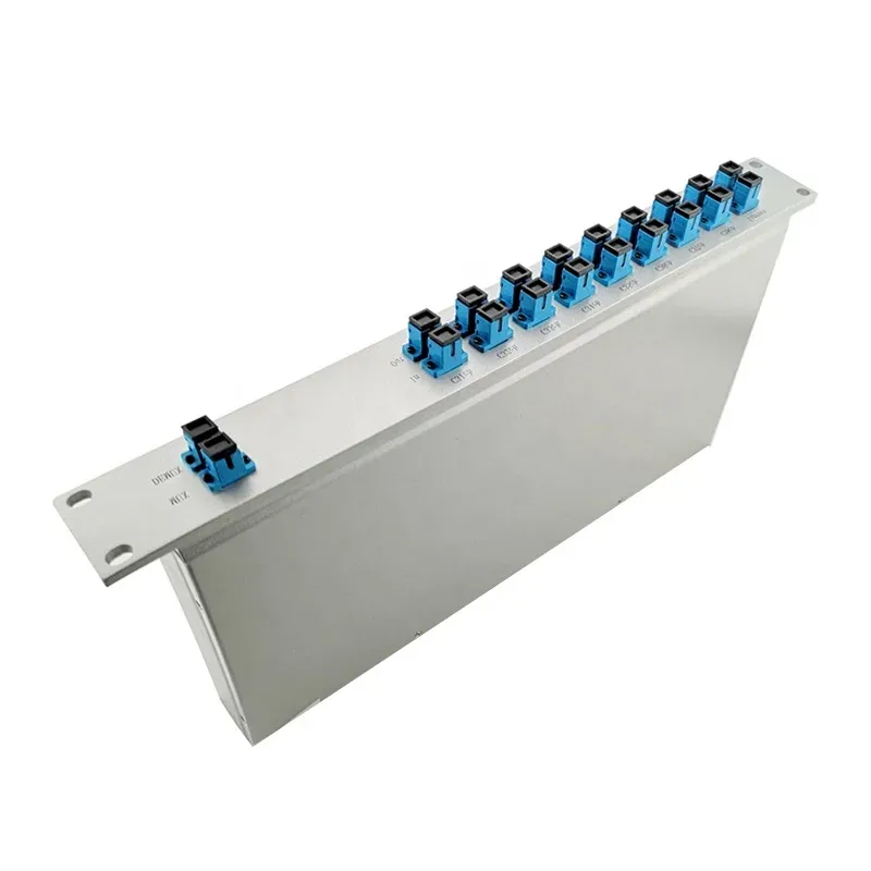 Fiber Optic Equipment ZG TECH Grey 1U 19'' Rack Mount 8CH+EXP DWDM MUX+DEMUX SC/UPC C31-C38 Wavelength 3-Year Warranty-boxintelecom