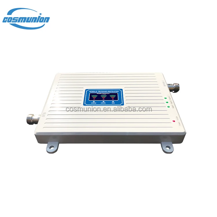 OEM intenligent GSM/PCS/WCDMA tri-frequency bands mobile signal booster amplifier with col