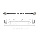 EF Series DC-6GHz RF Jumper Cables Coaxial Cable Assemblies EF223-NMNM-L 6GHz RG223 Flexib