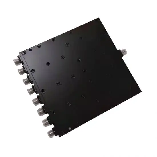 Hot Sale Telecom Parts Spot 0.6-8GHz 8 Way Wilkinson Power Splitter with SMA-F Connector f