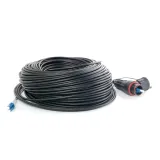 Black 2 Core SM 4.8mm Diameter 9/125um G657A2 LSZH Fiber Optical Armed Outdoor Cable with 