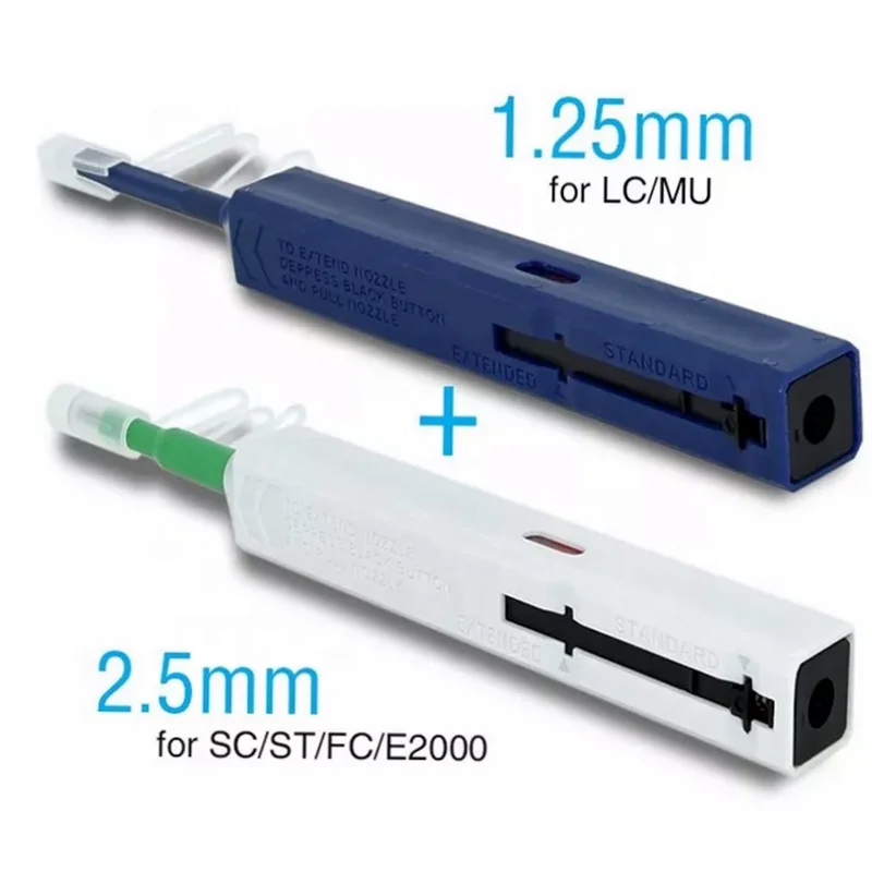 800+ times Cleans 1.25mm 2.5mm LC/MU/SC/FC Connector Cleaning Tools Fiber Optic One Click 