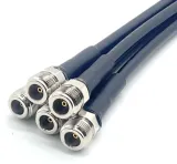 1M Low PIM RF Jumper Cable MQ5 Female to 4.3-10 Female 1/4" Superflex 50Ω