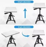 Height & Angle Adjustable Laptop Tripod Stand, Portable Desktop Tripod Table for Laptop/Pr