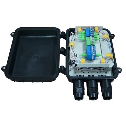 48-Core Horizontal Fiber Optic Splice Closure & Distribution Box for FTTH 4G/3G/GSM/GPRS/Wi-Fi Networks IP65 PLC Splitter-boxintelecom