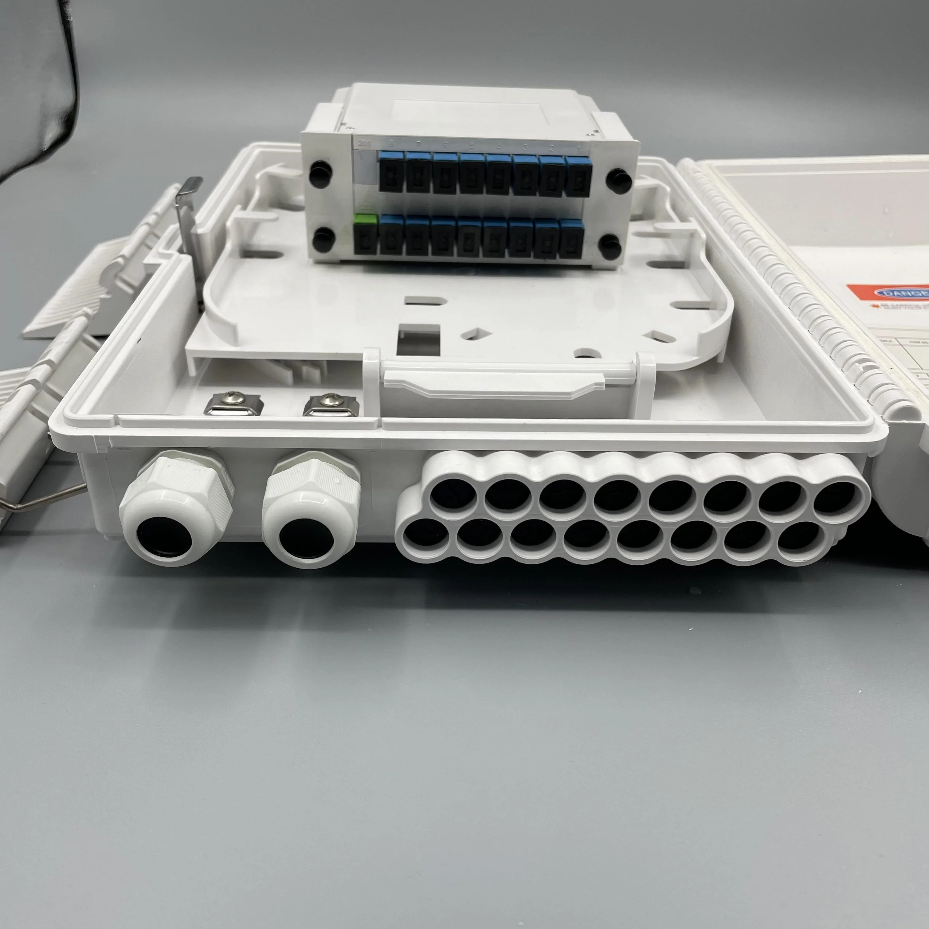 Fiber Optic Distribution Box Plc Splitter White  Black Color Odb Nap 16 Core Optical Fiber Terminal  Ftth Nap  Box-boxintelecom