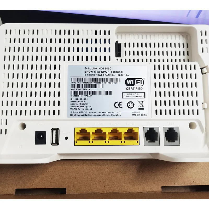 Used Chipsship Echolife HG8145C ONU GPON EPON FTTH WiFi Fiber Optic Network Modem