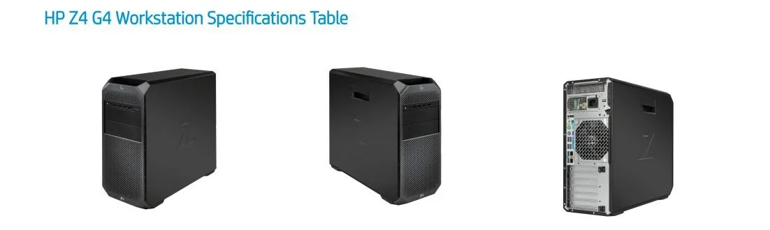 Best Selling Z4 G4 Tower Desktop Intel Xeon and Core CPU Performance Workstation Used with Stock Availability 1