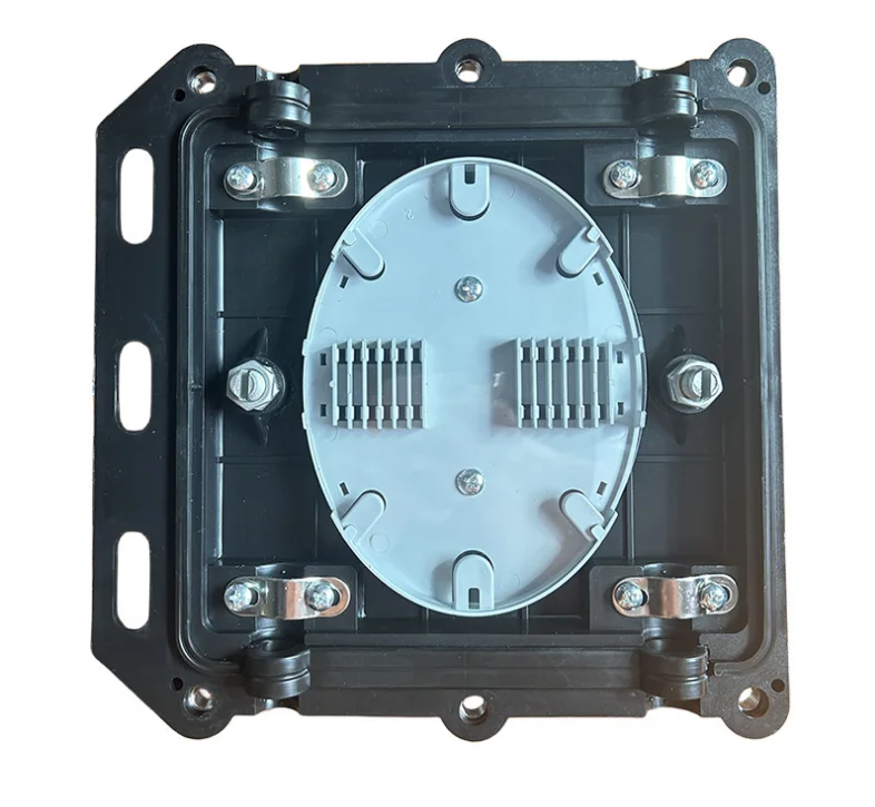 2 in 2 Out 12/24 Core Square Fiber Optic Splice Closure IP68 Waterproof Telecom Grade ABS Enclosure-boxintelecom