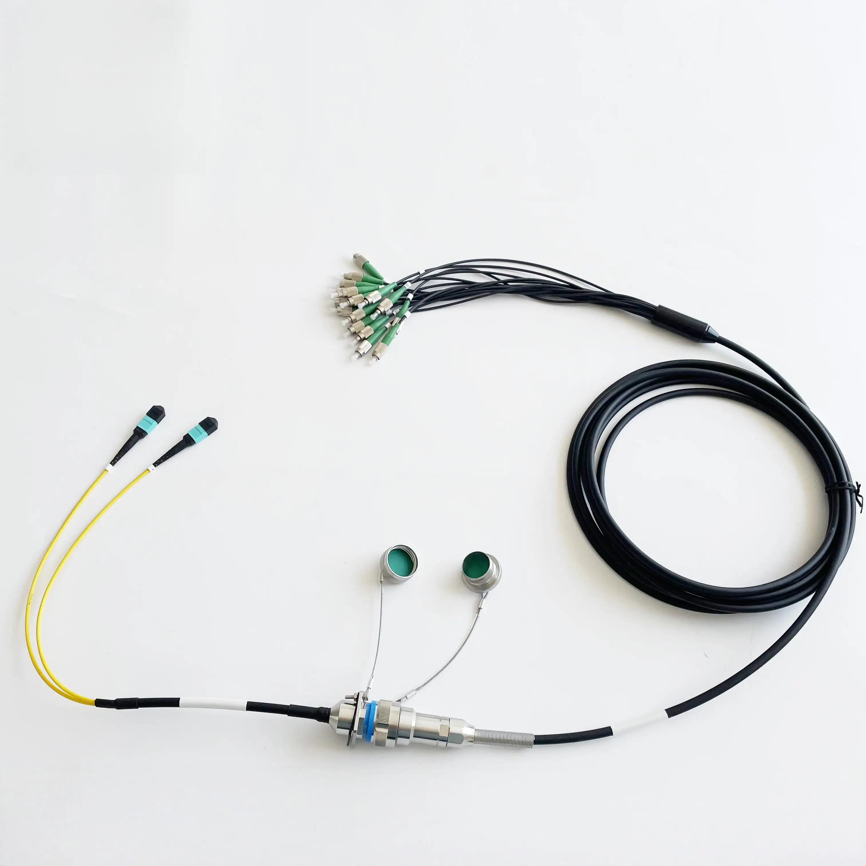 J599 MPO 24-Core Pre-Terminated Fiber Optic Connector| Stainless Steel 316L| Waterproof &