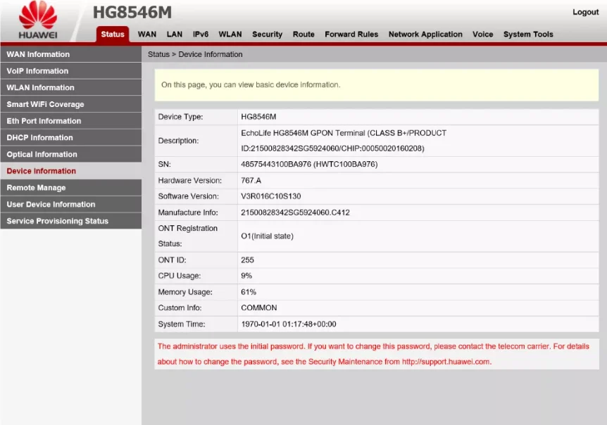 Fiber Optic Equipment HG8546M FTTH Onu 1GE+3FE+ 1POT+ 1Voice+ WIFI Gpon Onu Carson Enterprise Routers-boxintelecom