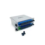 Excellent Uniformity 1*17 1: 17 1 to 17 Cassette Type Fiber Optic PLC Splitter   Plug-in S