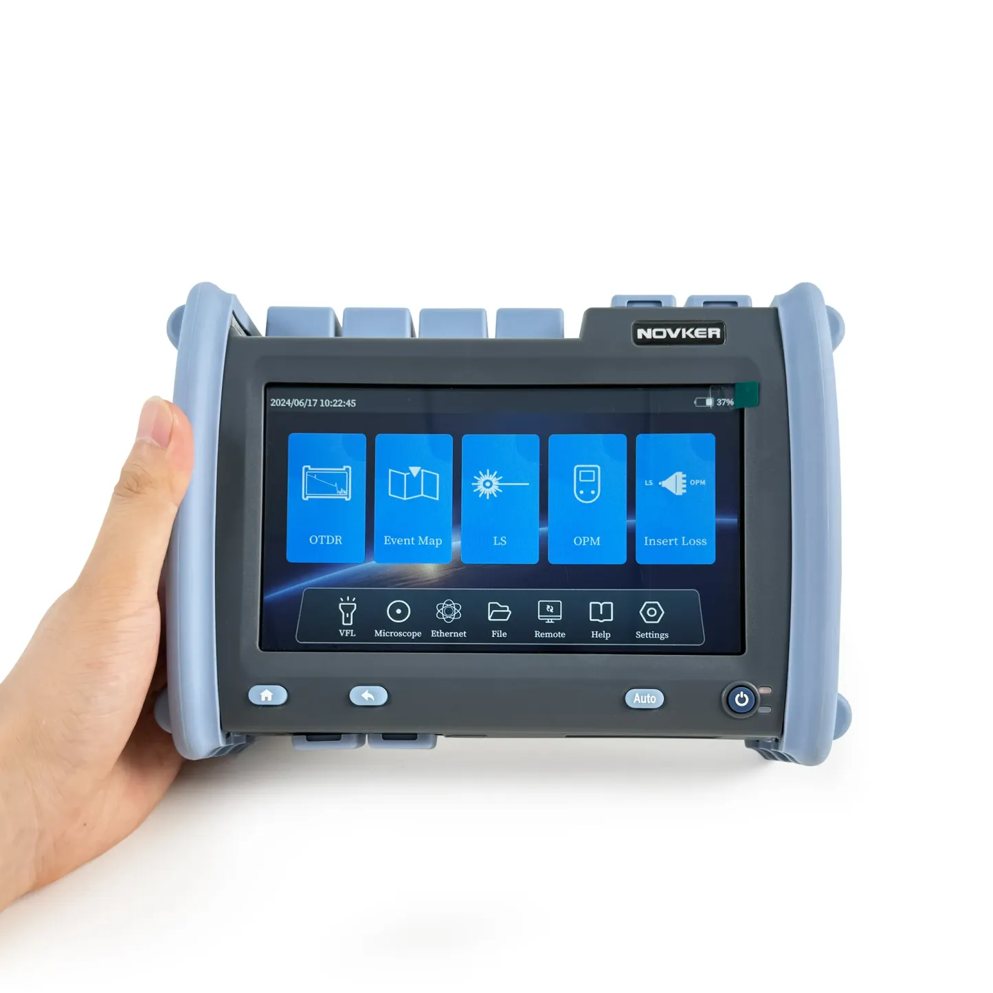 Novker NK6800 Fiber Optic Tester OTDR with Opm VFL 7 Inch Color Screen SingleMode Automati