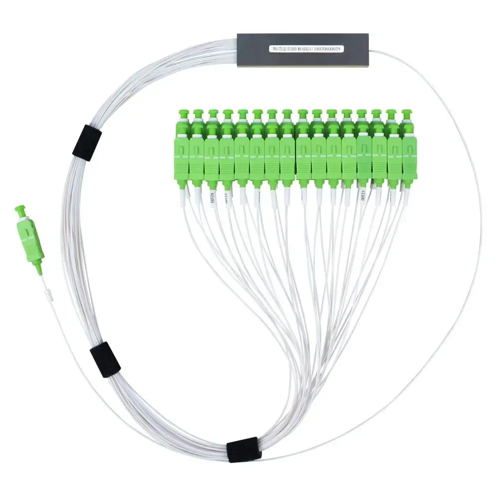 Ftth Optical Fiber Splitter Plc1x2 1x4 1x8  1 X 16 SC APC Singlemode Mini 0.9mm Fiber Optic PLC Splitter-boxintelecom