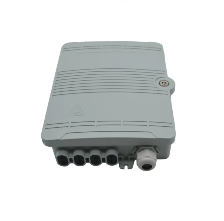 IP67 FTTH 4 Port Fiber Optic Termination Box with 1*4 PLC Splitter, Outdoor ABS Waterproof