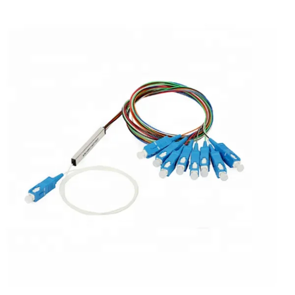 1x8 PLC Splitter Single Mode SM Mini Type Fiber Optic PLC Splitter with SC/UPC Connector f