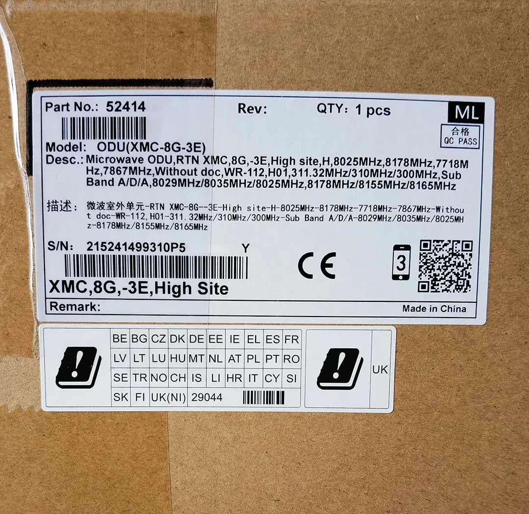 OptiX RTN905 Microwave ODU Unit XMC-3 8G 52414002 52414003 Low High Site Transmission Radio-boxintelecom