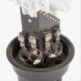 96/144 Core Dome Fiber Optic Splice Closure| IP68 Waterproof| 1+4 Ports| Pole/Wall/Aerial 