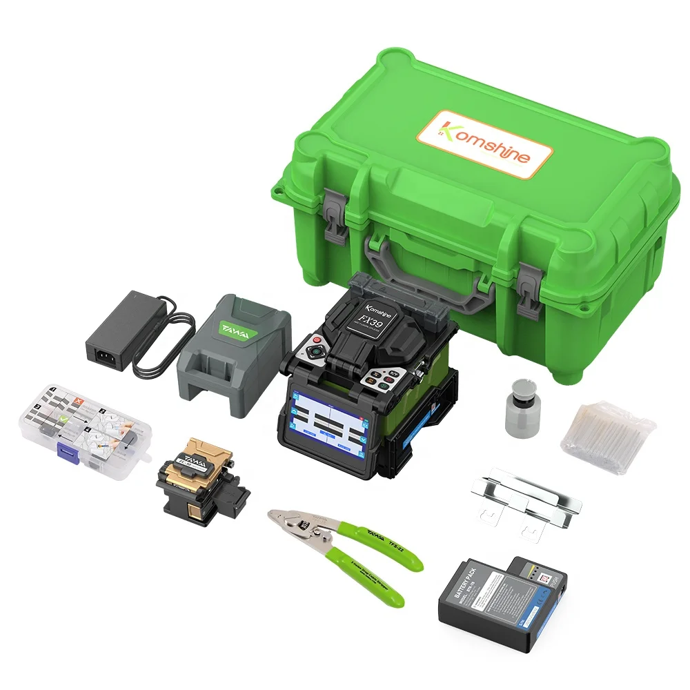 Original Komshine FX39 Trunk Fusion Splicer Six Motors Core to Core Alignment Spanish Fren