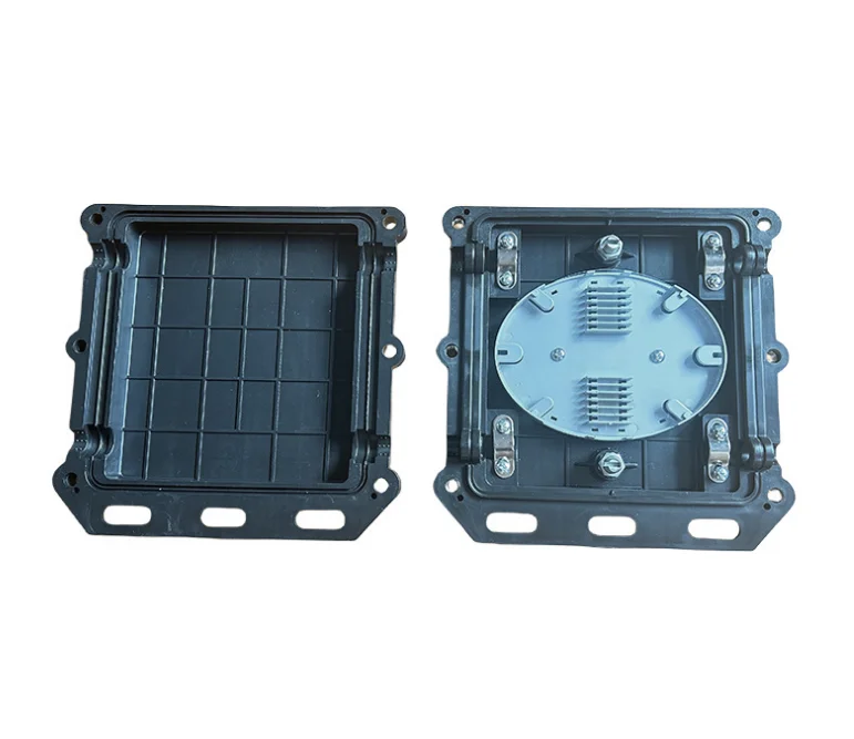 2 in 2 Out 12/24 Core Square Fiber Optic Splice Closure IP68 Waterproof Telecom Grade ABS Enclosure-boxintelecom