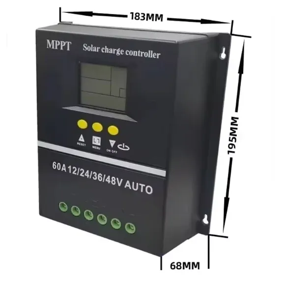 Smart MPPT 100A Solar PV Regulator AUTO 4000W 12V/24V/36V/48V Mppt Solar Charge Controller 60A Switch LED-boxintelecom