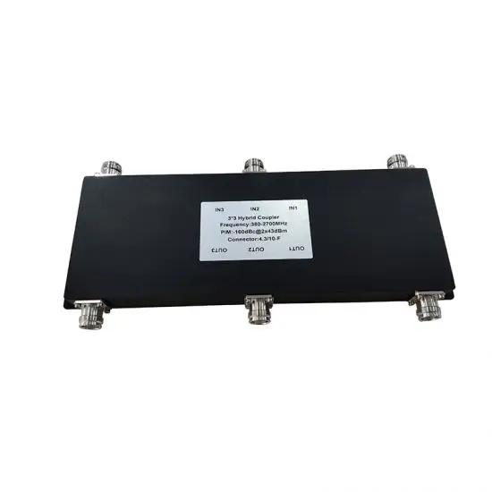 RF 3 In 3 Out 380-2700MHz Hybrid Coupler rf combiner With 4.3-10 Female Connector for DAS IBS-boxintelecom