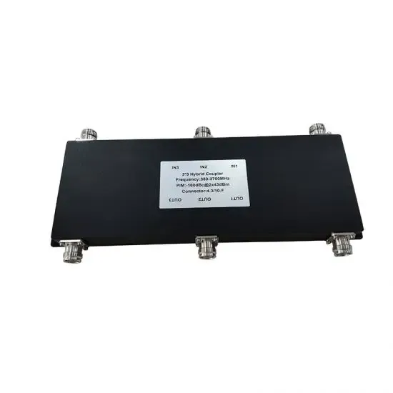 RF 3 In 3 Out 380-2700MHz Hybrid Coupler rf combiner With 4.3-10 Female Connector for DAS IBS-boxintelecom