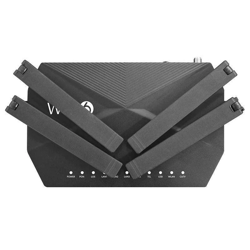 X6141W6 XPON ONU with 4GE+1VOIP+WiFi6 4 Gigabit Ports Adaptive GPON EPON ONT Fiber Optic Equipment-boxintelecom