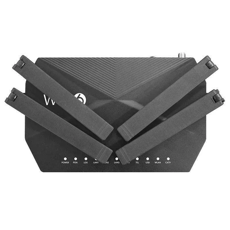 X6141W6 XPON ONU with 4GE+1VOIP+WiFi6 4 Gigabit Ports Adaptive GPON EPON ONT Fiber Optic Equipment-boxintelecom