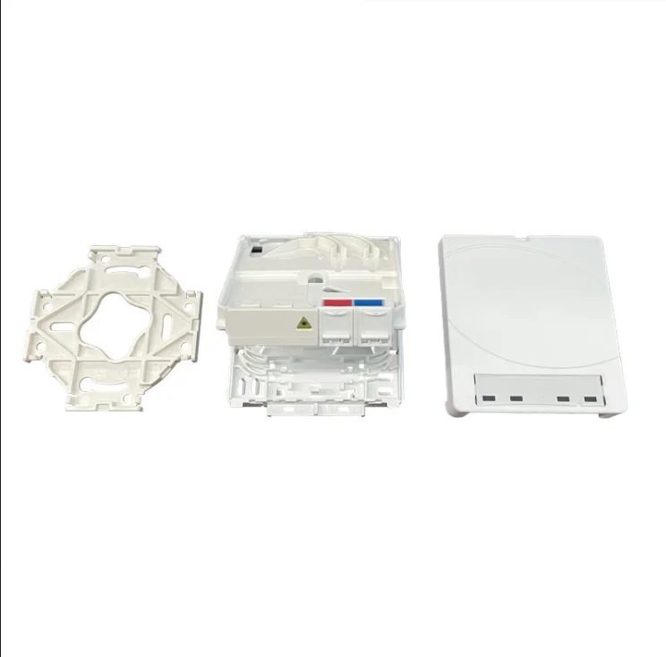 ONT Pre-Terminated Wall Outlet with 4 Cores LC/APC Connector Fiber Rosette Box for FTTX Ac