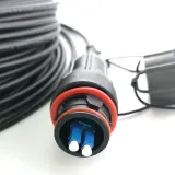 Black 2 Core SM 4.8mm Diameter 9/125um G657A2 LSZH Fiber Optical Armed Outdoor Cable with 